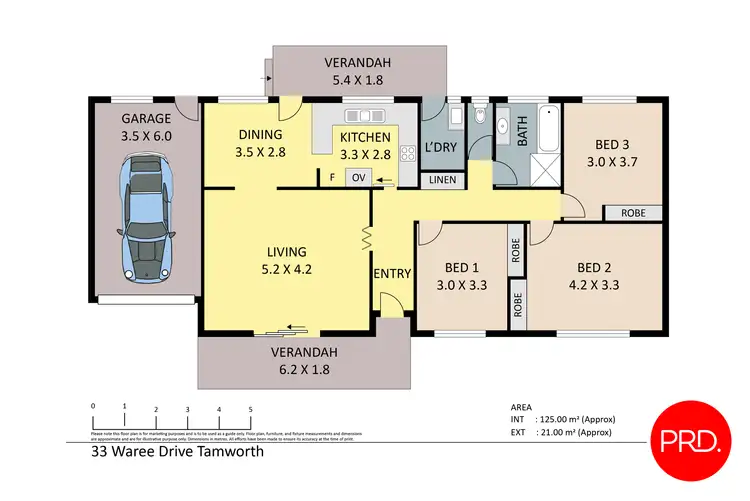 Floorplan of Homely house listing, 33 Waree Drive, Tamworth NSW 2340