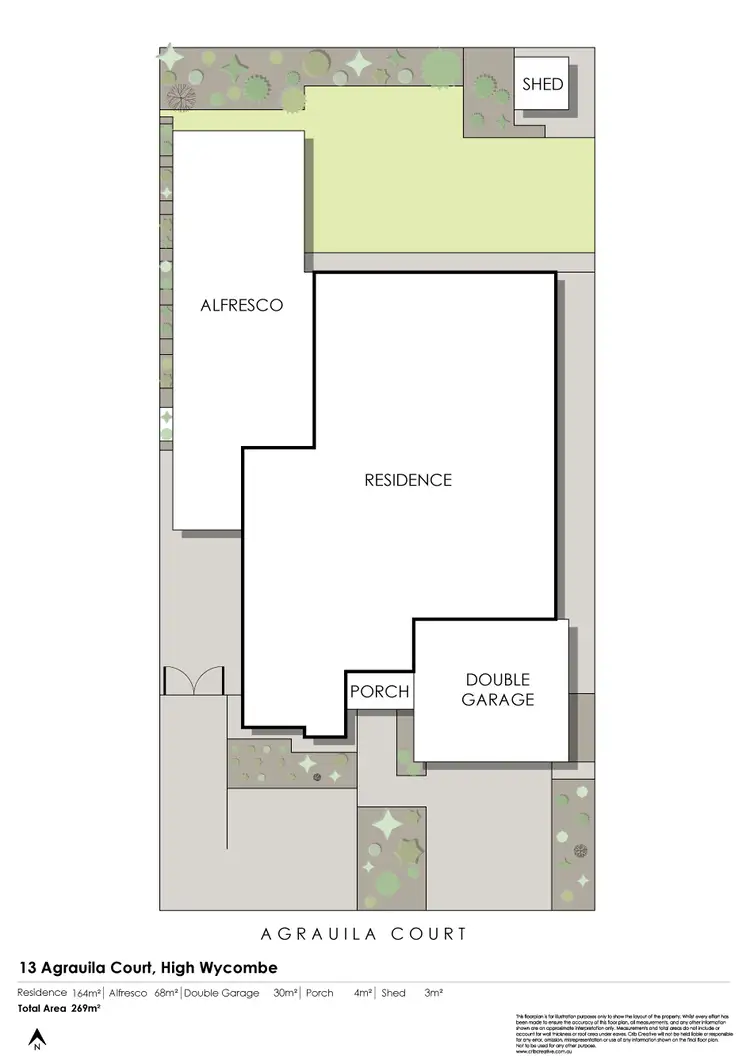Floorplan of Homely house listing, 13 Agraulia Court, High Wycombe WA 6057