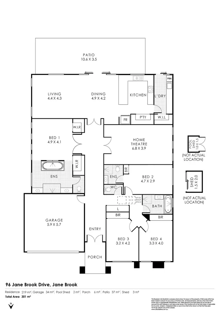 Floorplan of Homely house listing, 96 Jane Brook Drive, Jane Brook WA 6056