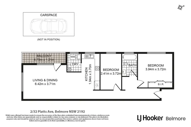 Floorplan of Homely apartment listing, 2/32 Platts Avenue, Belmore NSW 2192