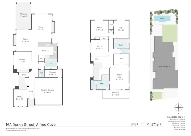 Floorplan of Homely house listing, 16A Doney Street, Alfred Cove WA 6154