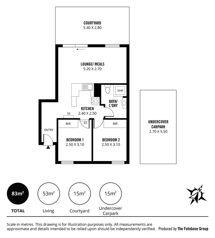 Floorplan of Homely apartment listing, 84/255 Hindley Street, Adelaide SA 5000