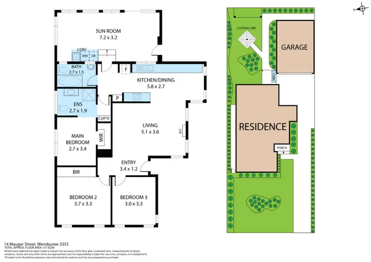 Floorplan of Homely house listing, 14 Mauger Street, Wendouree VIC 3355
