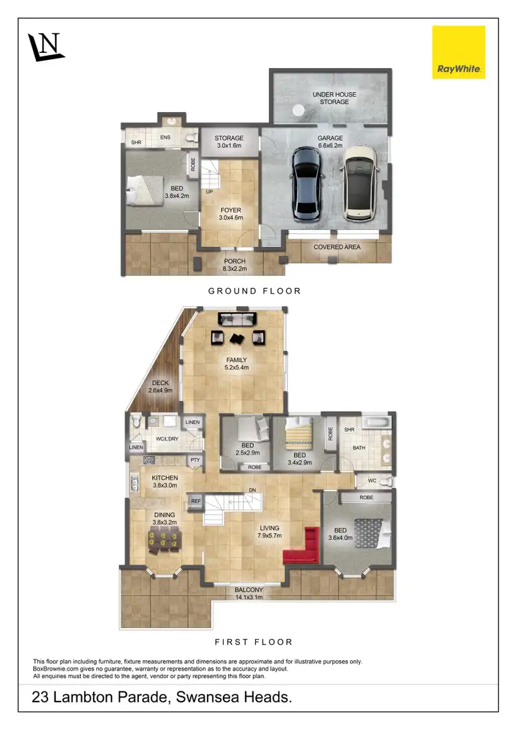 Floorplan of Homely house listing, 23 Lambton Parade, Swansea Heads NSW 2281