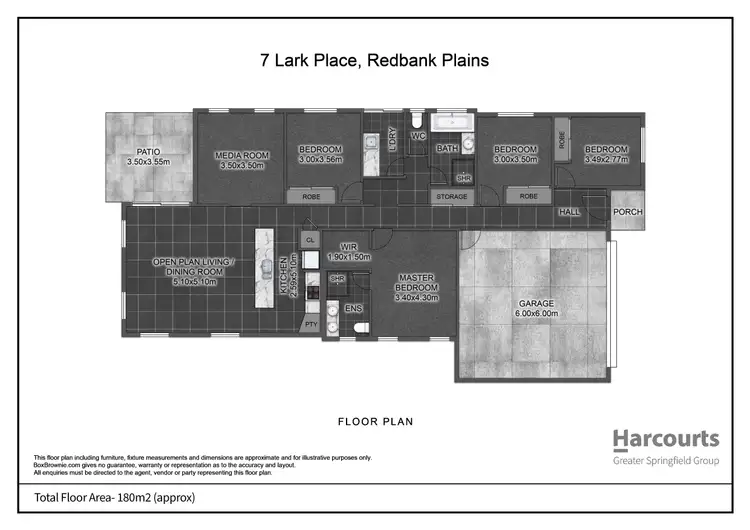 Floorplan of Homely house listing, 7 Lark Place, Redbank Plains QLD 4301