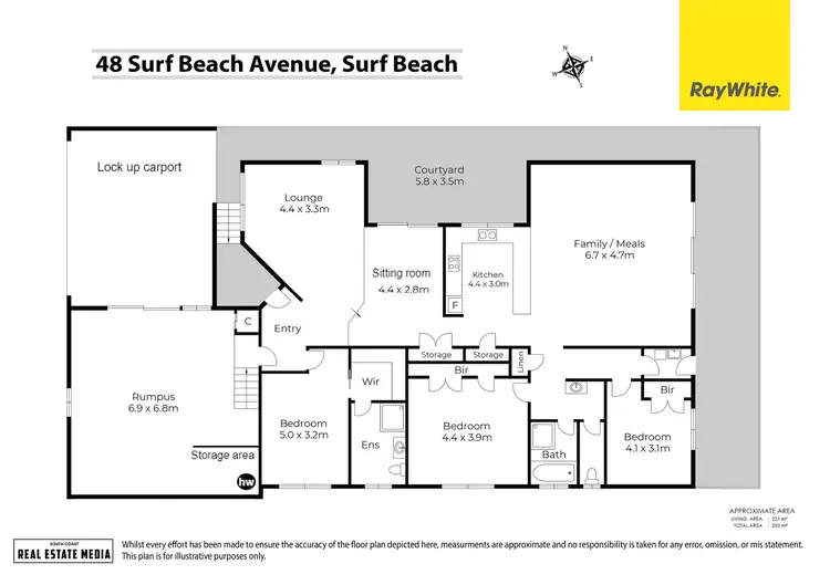 Floorplan of Homely house listing, 48 Surf Beach Avenue, Surf Beach NSW 2536