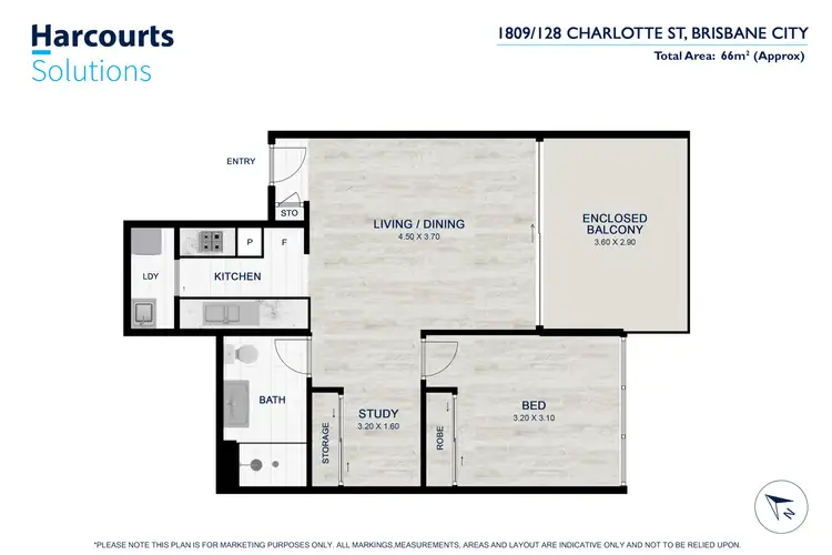 Floorplan of Homely apartment listing, 1809/128 Charlotte Street, Brisbane City QLD 4000