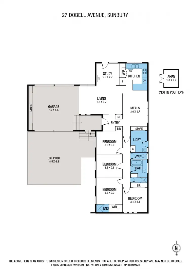 Floorplan of Homely house listing, 27 Dobell Avenue, Sunbury VIC 3429