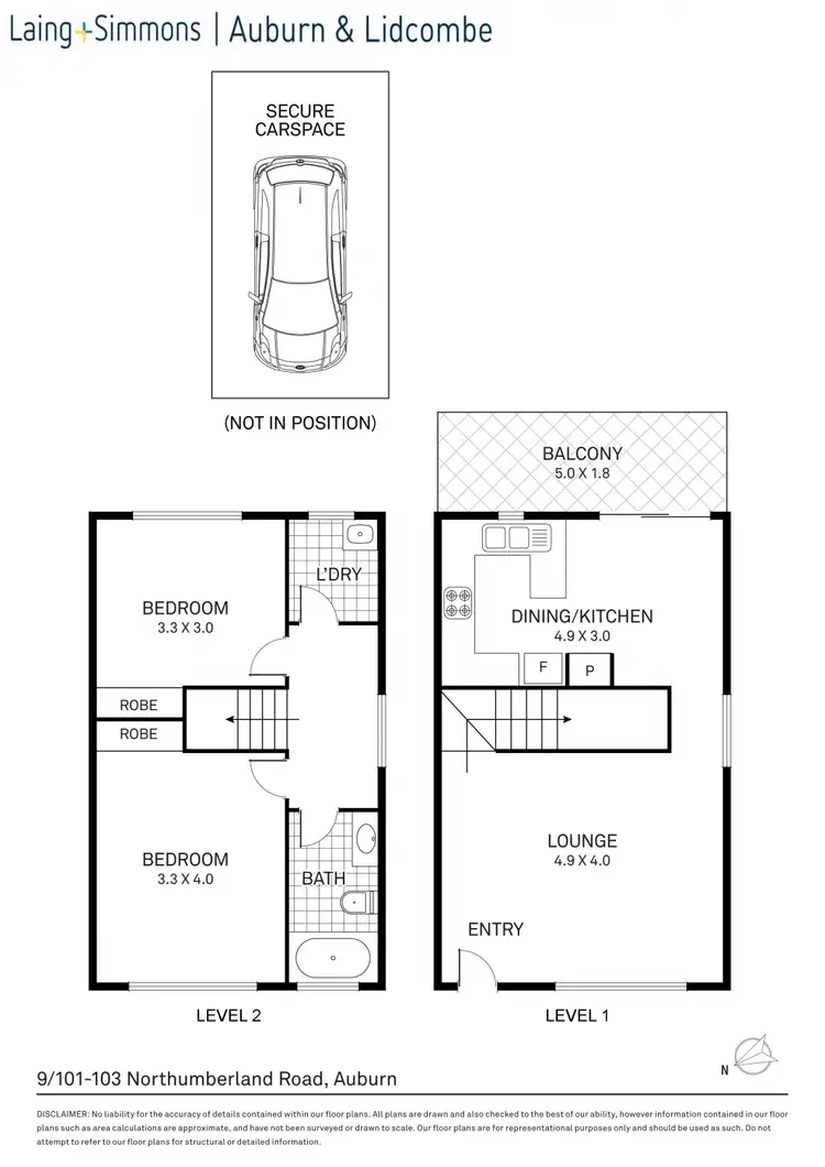 Floorplan of Homely unit listing, 9/101-103 Northumberland Rd, Auburn NSW 2144