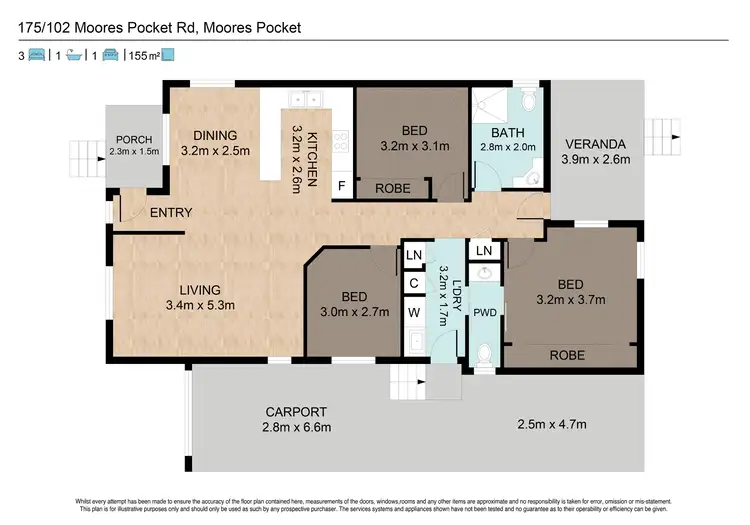 Floorplan of Homely house listing, 175/102A Moores Pocket Road, Moores Pocket QLD 4305