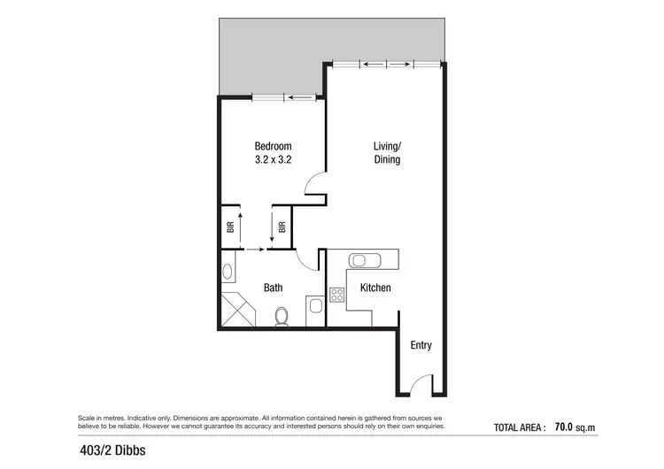Floorplan of Homely apartment listing, 403/2 Dibbs Street, South Townsville QLD 4810