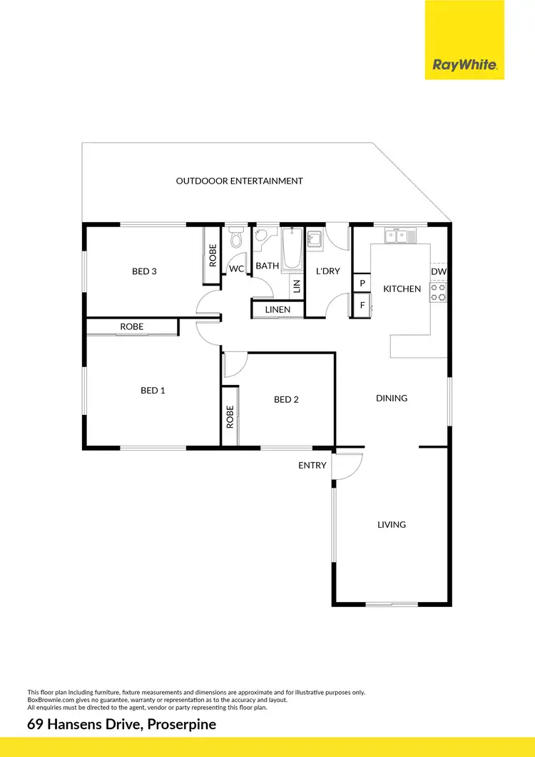 Floorplan of Homely house listing, 69 Hansen Drive, Proserpine QLD 4800
