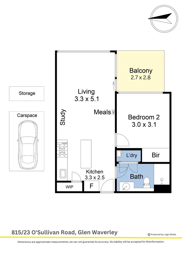 Floorplan of Homely apartment listing, 815/23 Osullivan Road, Glen Waverley VIC 3150