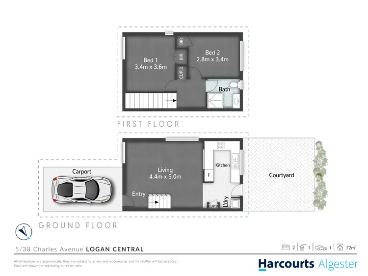 Floorplan of Homely townhouse listing, 5/38 Charles Avenue, Logan Central QLD 4114