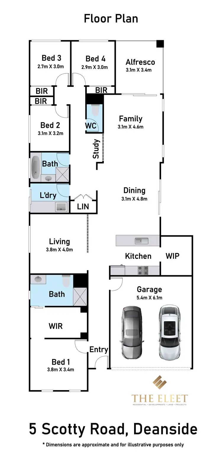 Floorplan of Homely house listing, 5 Scotty Road, Deanside VIC 3336