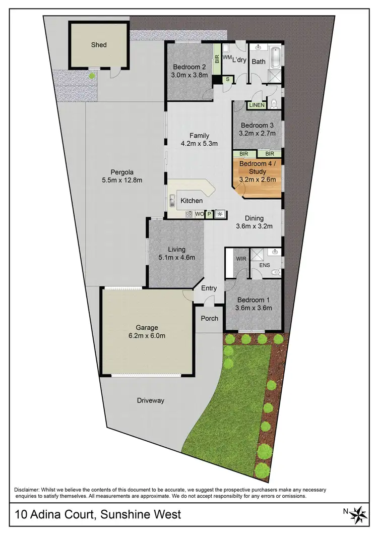 Floorplan of Homely house listing, 10 Adina Court, Sunshine West VIC 3020
