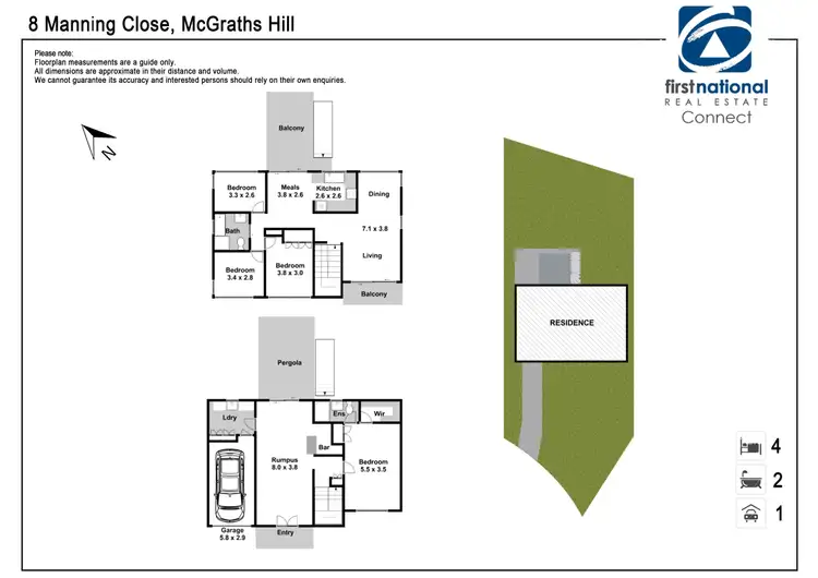 Floorplan of Homely house listing, 8 Manning Close, Mcgraths Hill NSW 2756