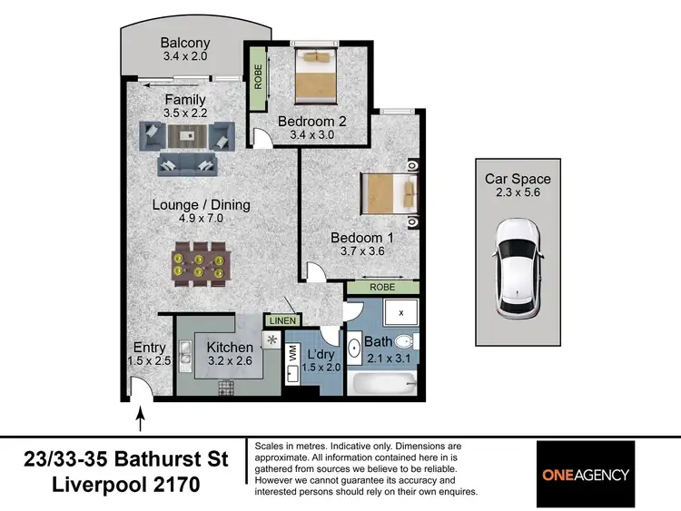 Floorplan of Homely unit listing, 23/33-35 Bathurst Street, Liverpool NSW 2170