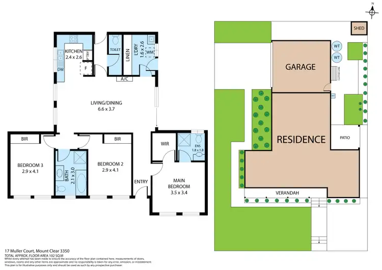 Floorplan of Homely house listing, 17 Muller Court, Mount Clear VIC 3350