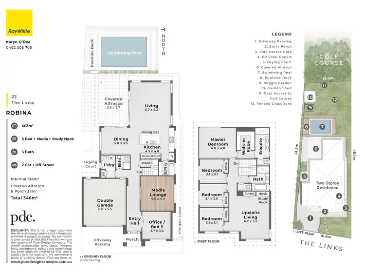 Floorplan of Homely house listing, 22 The Links, Robina QLD 4226
