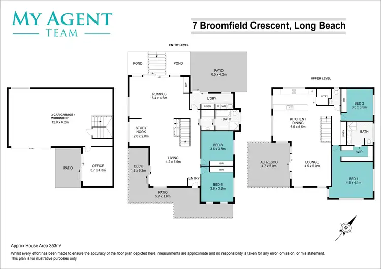 Floorplan of Homely house listing, 7 Broomfield Crescent, Long Beach NSW 2536