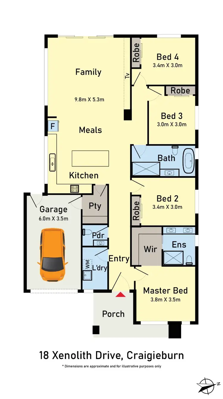 Floorplan of Homely house listing, 18 Xenolith Drive, Craigieburn VIC 3064