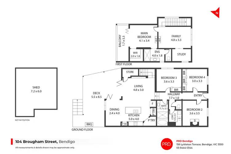 Floorplan of Homely house listing, 104 Brougham Street, Bendigo VIC 3550