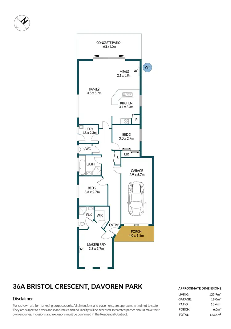 Floorplan of Homely house listing, 36a Bristol Crescent, Davoren Park SA 5113