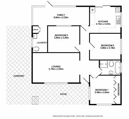 Floorplan of Homely house listing, 14 Dan Street, Campbelltown NSW 2560