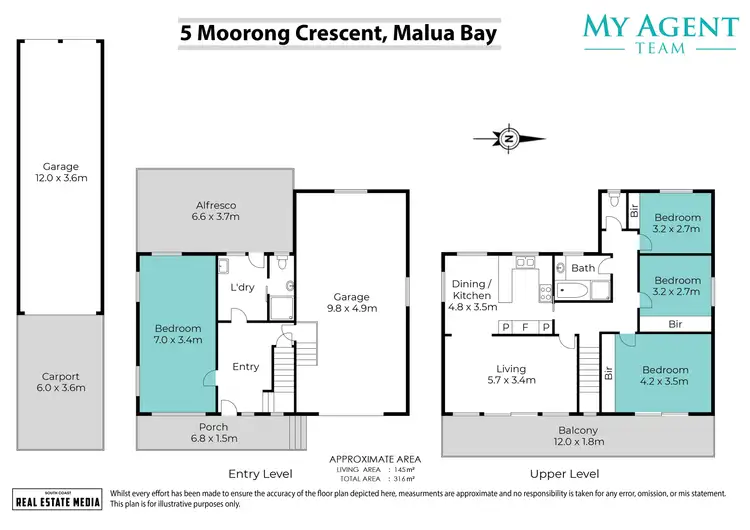 Floorplan of Homely house listing, 5 Moorong Crescent, Malua Bay NSW 2536