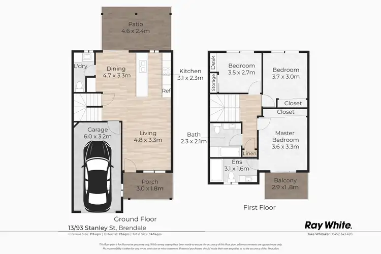 Floorplan of Homely townhouse listing, 13/93 Stanley Street, Brendale QLD 4500