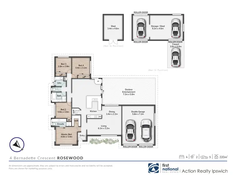 Floorplan of Homely house listing, 4 Bernadette Crescent, Rosewood QLD 4340