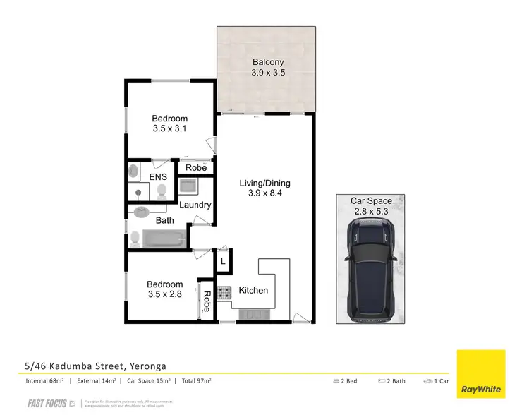 Floorplan of Homely apartment listing, 5/46 Kadumba Street, Yeronga QLD 4104