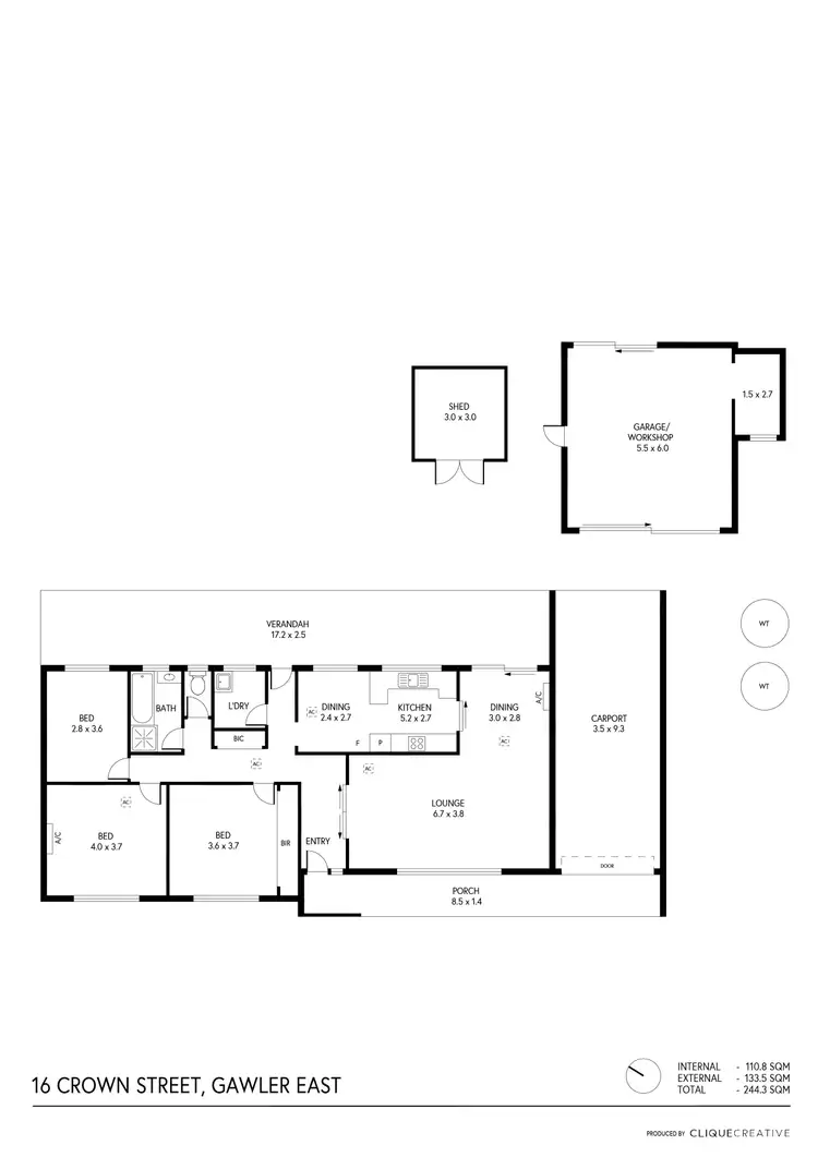 Floorplan of Homely house listing, 16 Crown Street, Gawler East SA 5118
