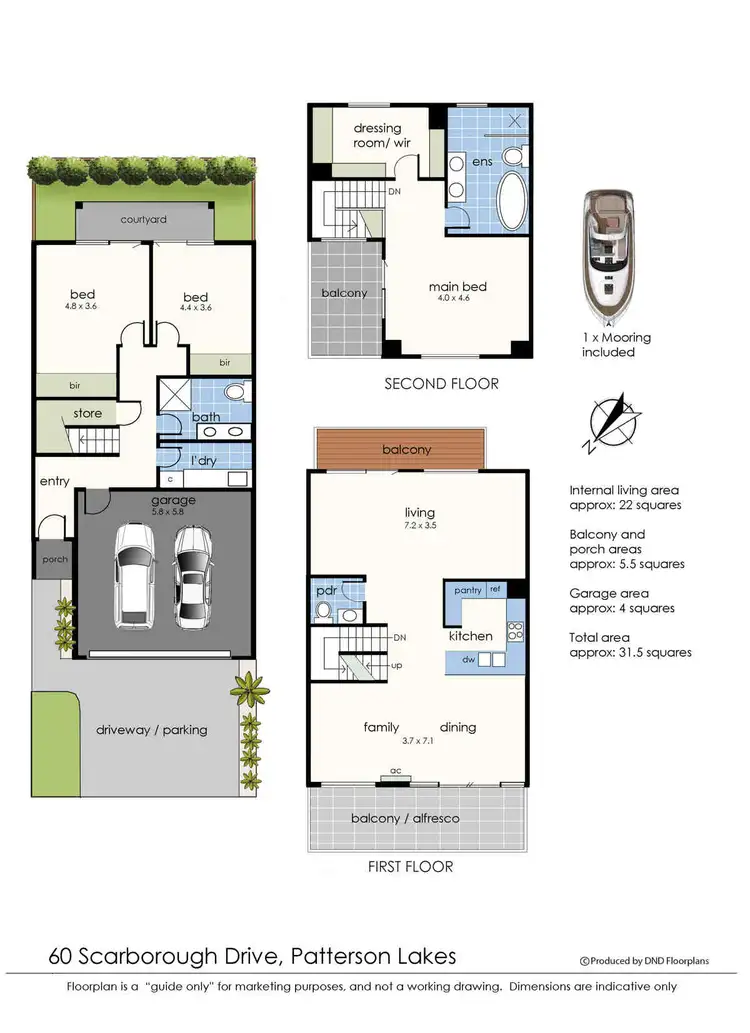 Floorplan of Homely house listing, 60 Scarborough Drive, Patterson Lakes VIC 3197