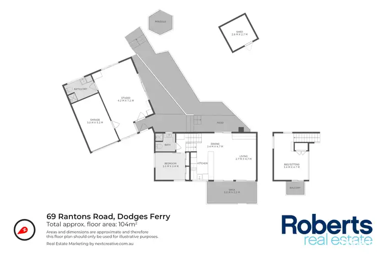 Floorplan of Homely house listing, 69 Rantons Road, Dodges Ferry TAS 7173