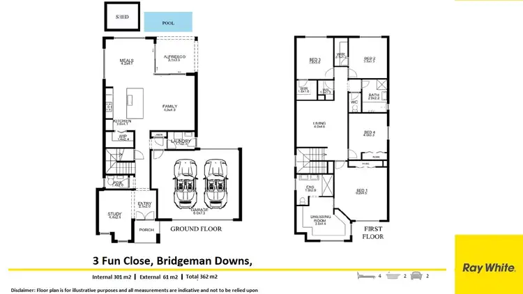 Floorplan of Homely house listing, 3 Fun Close, Bridgeman Downs QLD 4035