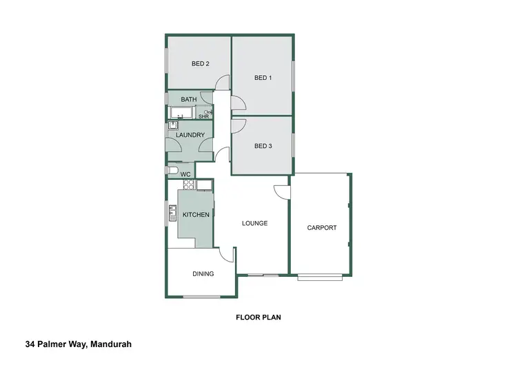 Floorplan of Homely house listing, 34 Palmer Way, Mandurah WA 6210