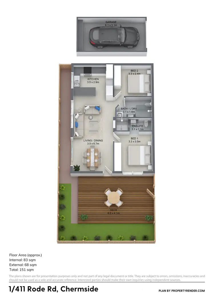 Floorplan of Homely unit listing, 1/411 Rode Road, Chermside QLD 4032