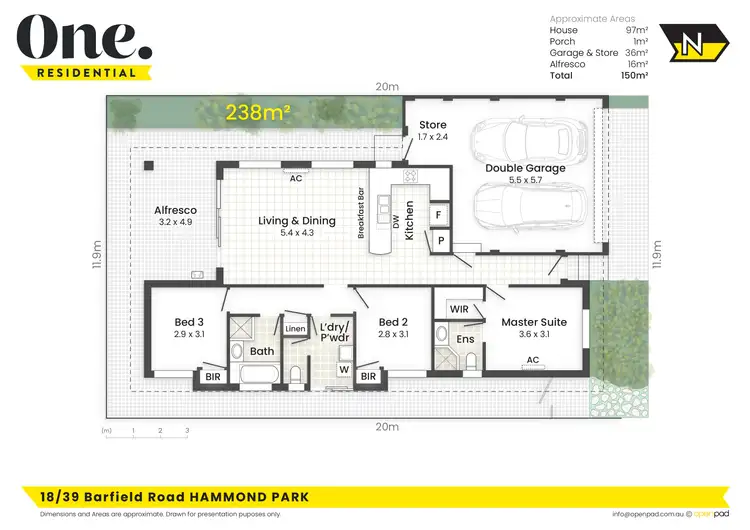 Floorplan of Homely house listing, 18/39 Barfield Road, Hammond Park WA 6164