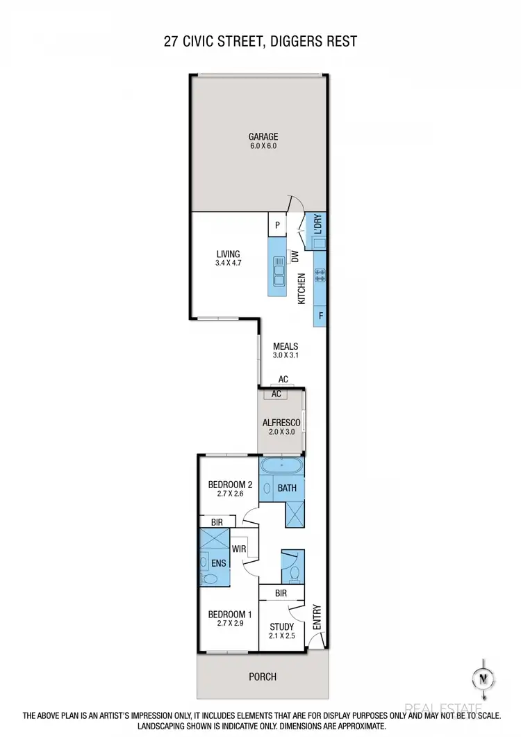 Floorplan of Homely house listing, 27 Civic Street, Diggers Rest VIC 3427