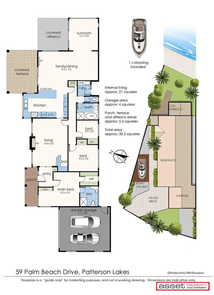 Floorplan of Homely house listing, 59 Palm Beach Drive, Patterson Lakes VIC 3197