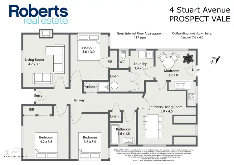 Floorplan of Homely house listing, 4 Stuart Avenue, Prospect TAS 7250