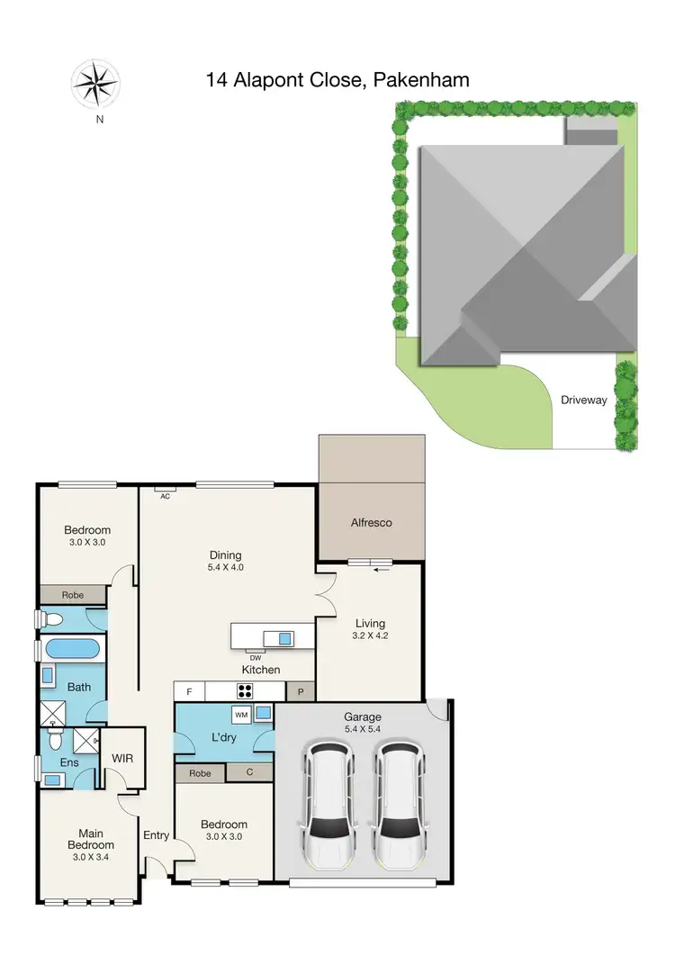 Floorplan of Homely house listing, 14 Alapont Close, Pakenham VIC 3810
