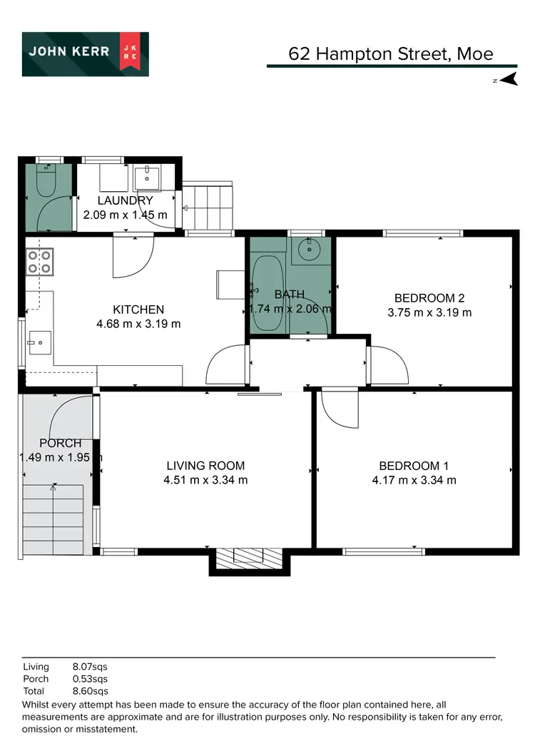 Floorplan of Homely house listing, 62 Hampton Street, Moe VIC 3825