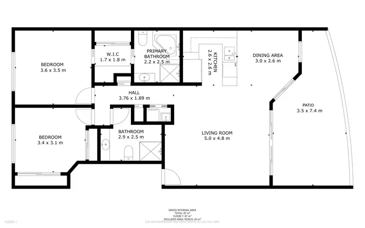 Floorplan of Homely unit listing, 4/96 Moore Street, Trinity Beach QLD 4879