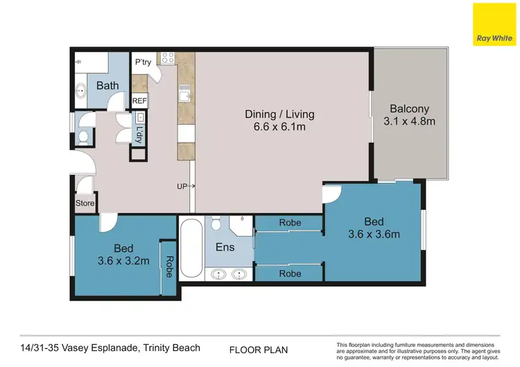 Floorplan of Homely unit listing, 14/31-35 Vasey Esplanade, Trinity Beach QLD 4879