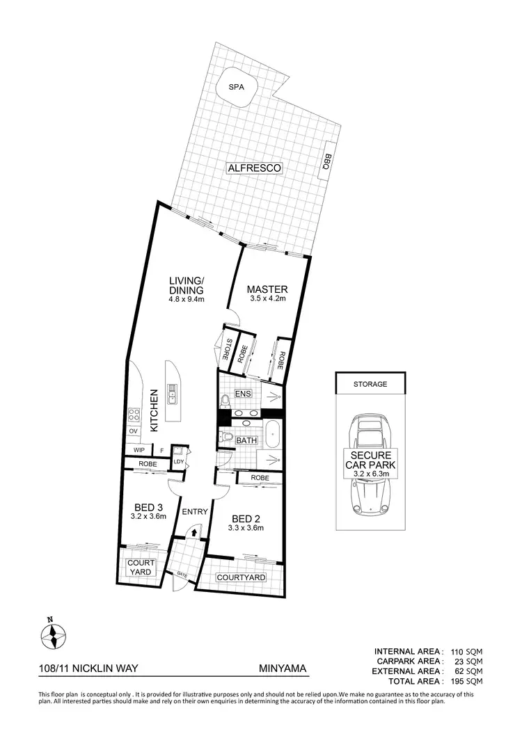 Floorplan of Homely unit listing, 108/11 Nicklin Way, Minyama QLD 4575