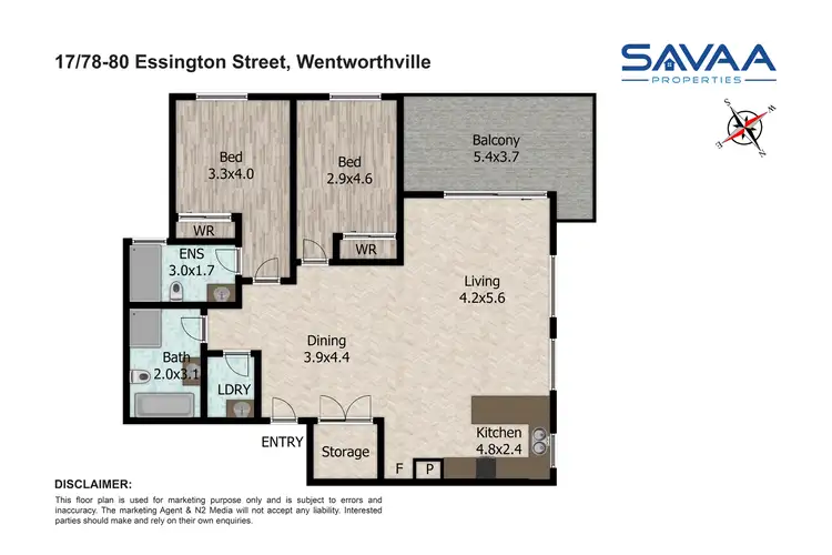 Floorplan of Homely apartment listing, 12/78-80 Essington Street, Wentworthville NSW 2145