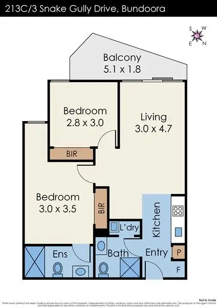 Floorplan of Homely apartment listing, 213/3 Snake Gully Drive, Bundoora VIC 3083